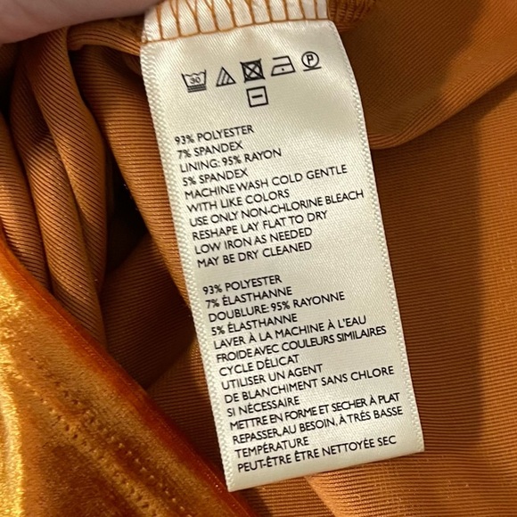 Urban Outfitters Golden Orange Crushed Velvet Mini Dress Small Whimsigoth Fairy - Picture 6 of 7